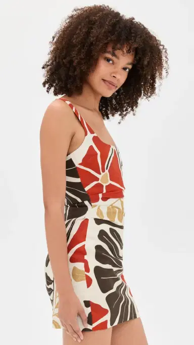 SIR. Julietta Square Neck Mini Dress Fiorello Rosso | Thumbnail 4 SIR. Julietta Square Neck Mini Dress Fiorello Rosso | Thumbnail 4