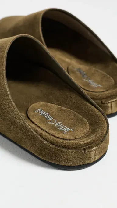 Jeffrey Campbell Content Mules Olive Suede | Thumbnail 4