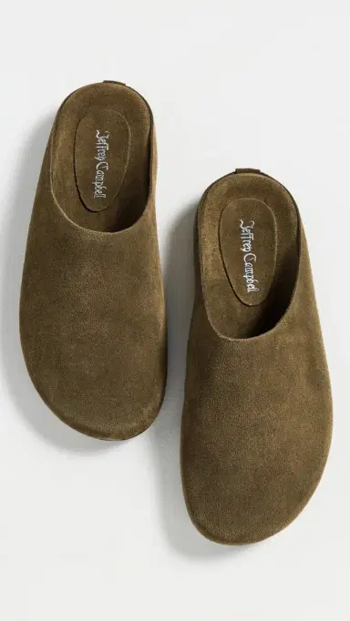Jeffrey Campbell Content Mules Olive Suede | Thumbnail 5