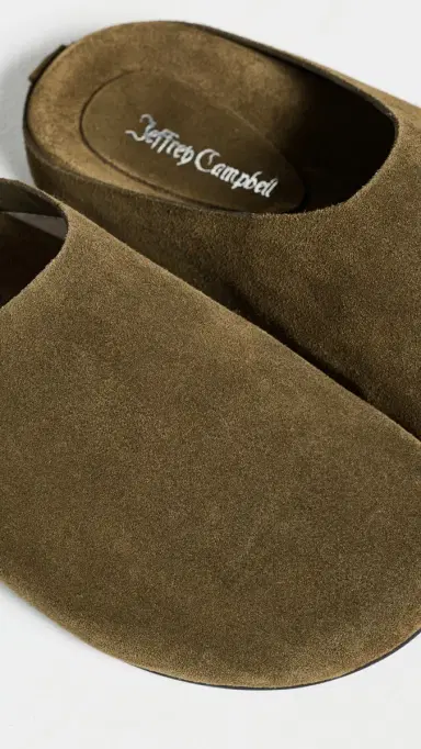Jeffrey Campbell Content Mules Olive Suede | Thumbnail 6