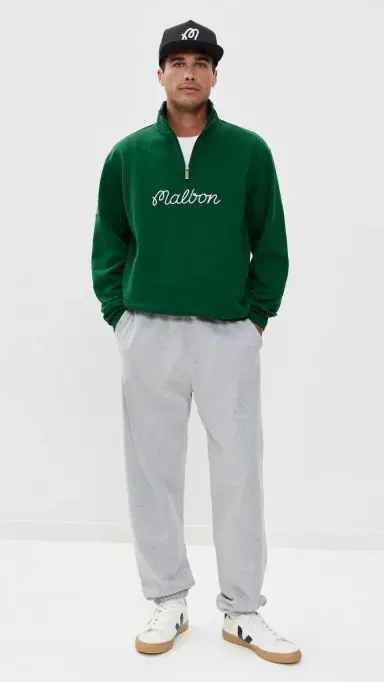 Malbon Collegiate Sweatshirt Forest | Thumbnail 5 Malbon Collegiate Sweatshirt Forest | Thumbnail 5