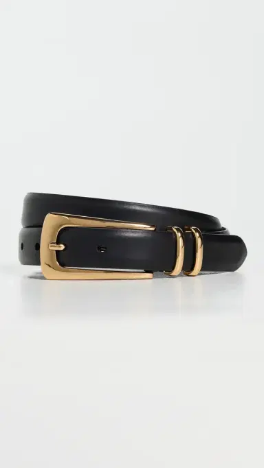 Madewell Elongated Buckle Belt True Black Leather L | Thumbnail 2
