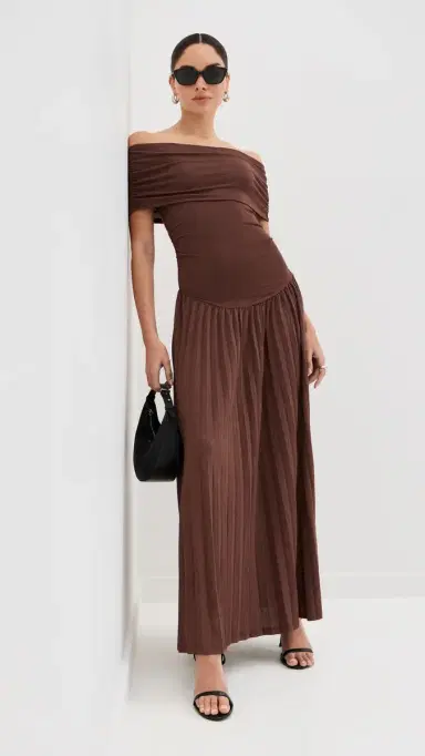 Lioness Field of Dreams Maxi Dress Coffee | Thumbnail 2