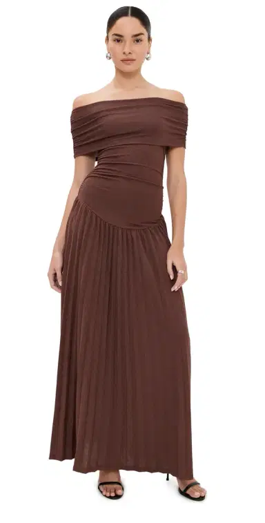 Lioness Field of Dreams Maxi Dress Coffee | Thumbnail 1