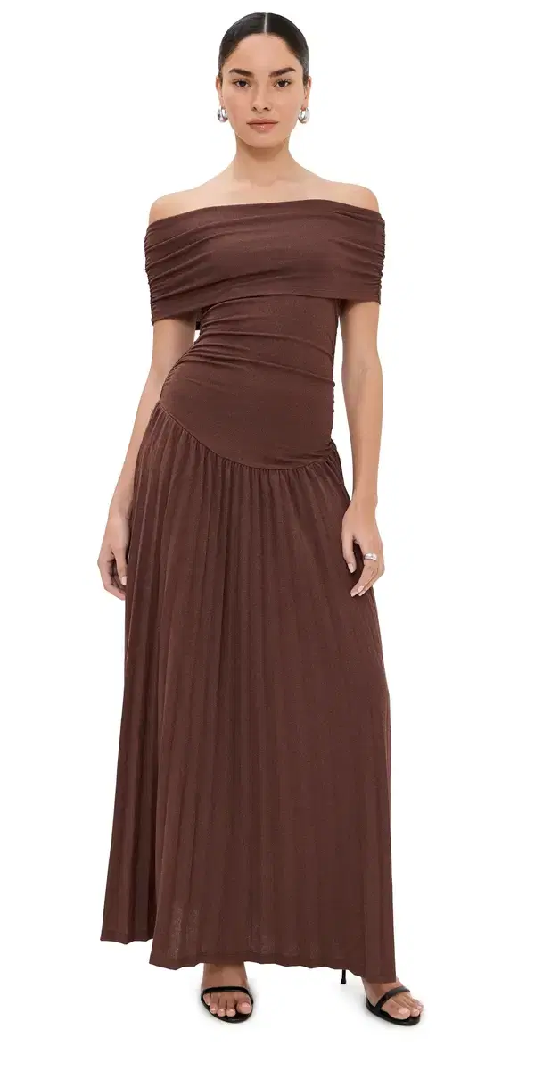 Lioness Field of Dreams axi Dress Coffee
