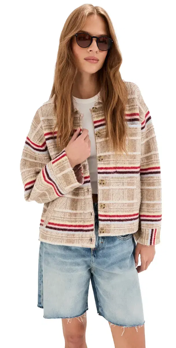 LE BOP Faye Oversized Shacket adras Plaid