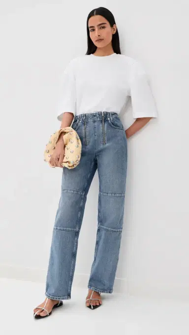 Tibi Classic Wash Denim Fischer Jeans Classic | Thumbnail 5