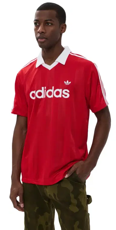 Adidas Originals Stripe occer Jersey better scarlet | Thumbnail 1 Adidas Originals Stripe occer Jersey better scarlet | Thumbnail 1