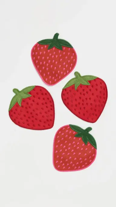 Piecework Puzzles Strawberry Cocktail Napkins | Thumbnail 5