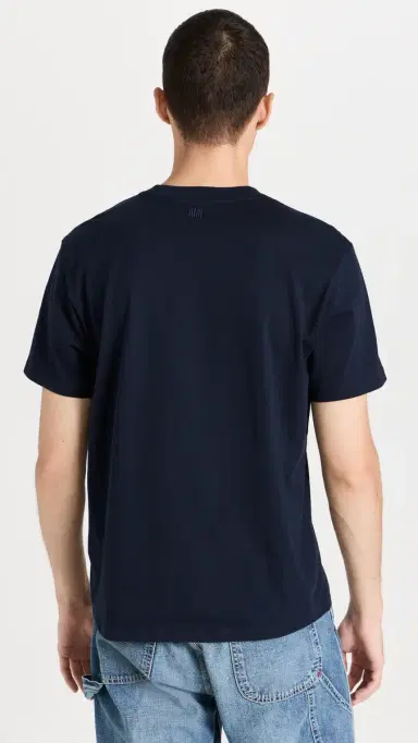 AMI ADC Unisex Classic Fit Tonal ogo Tee Night Blue.430 | Thumbnail 3