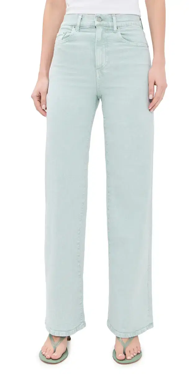 LE JEAN High Rise Column Jeans Minty