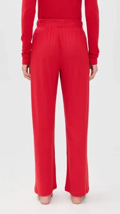 Z Supply Luxe Pointelle Pants Festive Red | Thumbnail 3 Z Supply Luxe Pointelle Pants Festive Red | Thumbnail 3
