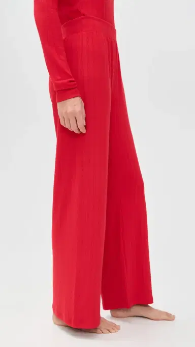 Z Supply Luxe Pointelle Pants Festive Red | Thumbnail 4 Z Supply Luxe Pointelle Pants Festive Red | Thumbnail 4