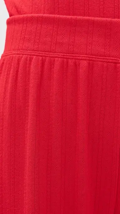 Z Supply Luxe Pointelle Pants Festive Red | Thumbnail 6 Z Supply Luxe Pointelle Pants Festive Red | Thumbnail 6