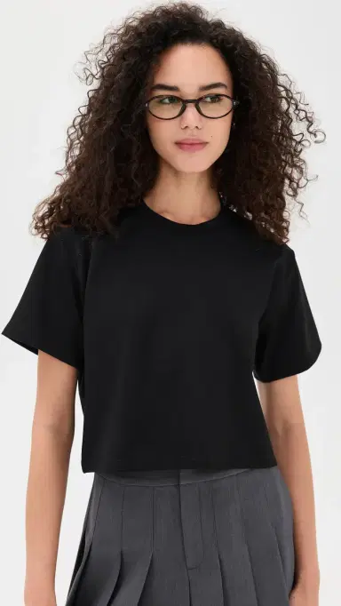 LE BOP Hazel Cropped Tee Black S | Thumbnail 2