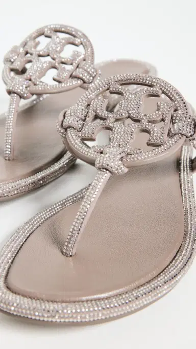 Tory Burch Miller Knotted Pave Sandals Dark Clay 9 | Thumbnail 5 Tory Burch Miller Knotted Pave Sandals Dark Clay 9 | Thumbnail 5