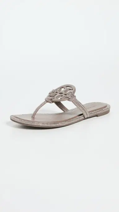 Tory Burch Miller Knotted Pave Sandals Dark Clay 9 | Thumbnail 6 Tory Burch Miller Knotted Pave Sandals Dark Clay 9 | Thumbnail 6