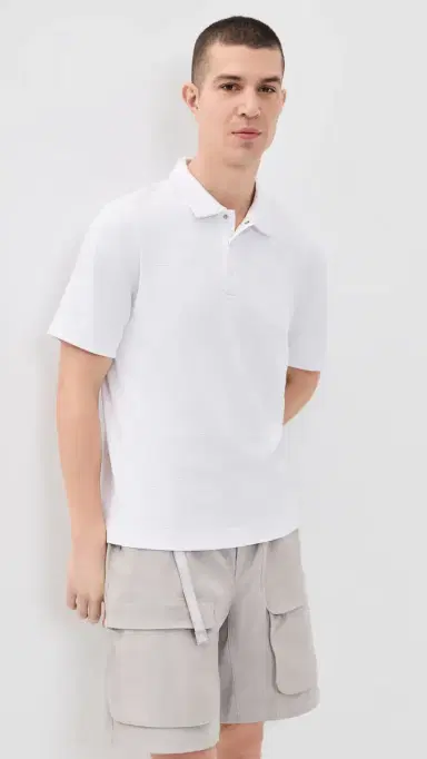 REIGNING CHAMP Solotex Mesh Tiebreak Standard Polo White S | Thumbnail 2