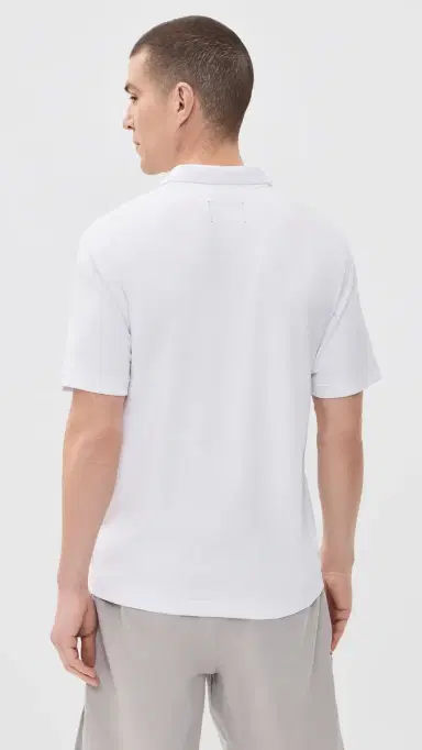 REIGNING CHAMP Solotex Mesh Tiebreak Standard Polo White | Thumbnail 3