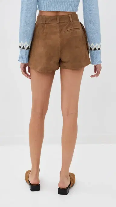 Monse Deconstructed Suede Shorts Tan | Thumbnail 4 Monse Deconstructed Suede Shorts Tan | Thumbnail 4