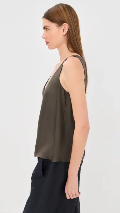 RÓHE Silk Scoop Neck Top Earth 38 | Thumbnail 4