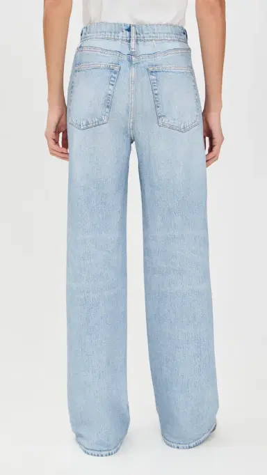 rag & bone Rb Miramar Terry Pull On Wide Leg Jeans Aria | Thumbnail 3