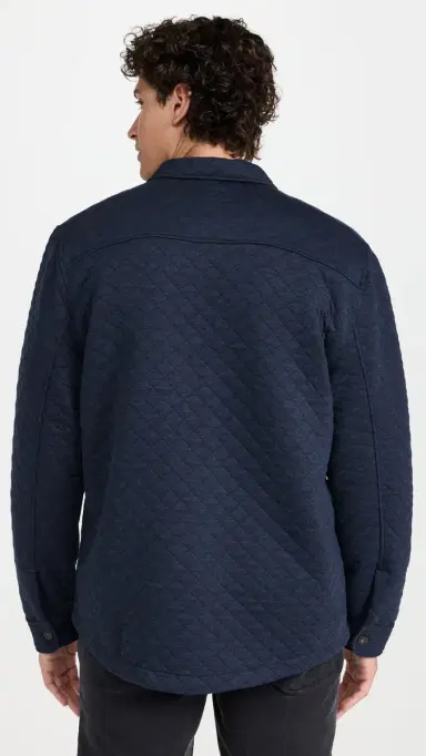 Marine Layer Corbet Quilted Overshirt Navy S | Thumbnail 3