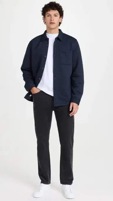 Marine Layer Corbet Quilted Overshirt Navy S | Thumbnail 5