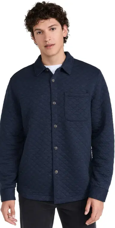 Marine Layer Corbet Quilted Overshirt Navy S | Thumbnail 1