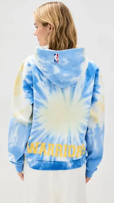 DANNIJOPRO Warriors Team Crew Hoodie Blue Tie Dye S | Thumbnail 3