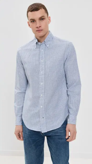 Gitman Vintage triped Linen hirt Blue tripe | Thumbnail 2 Gitman Vintage triped Linen hirt Blue tripe | Thumbnail 2