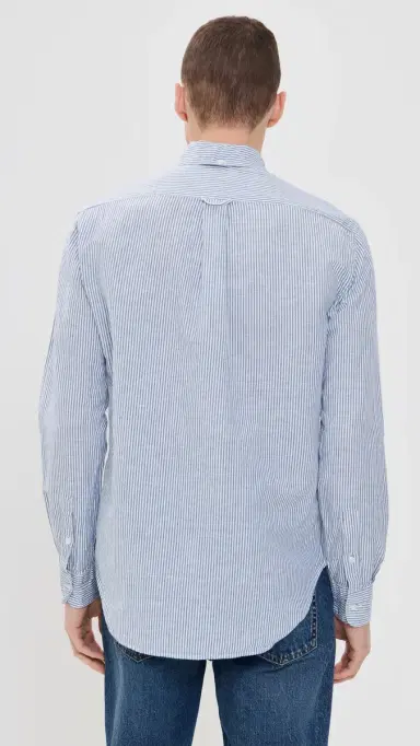 Gitman Vintage triped Linen hirt Blue tripe | Thumbnail 3 Gitman Vintage triped Linen hirt Blue tripe | Thumbnail 3