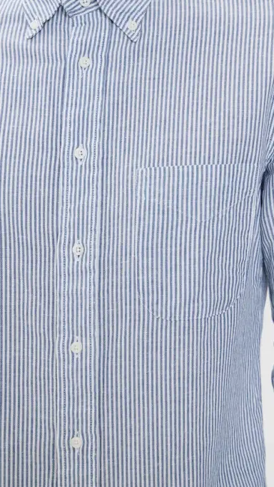 Gitman Vintage triped Linen hirt Blue tripe | Thumbnail 6 Gitman Vintage triped Linen hirt Blue tripe | Thumbnail 6