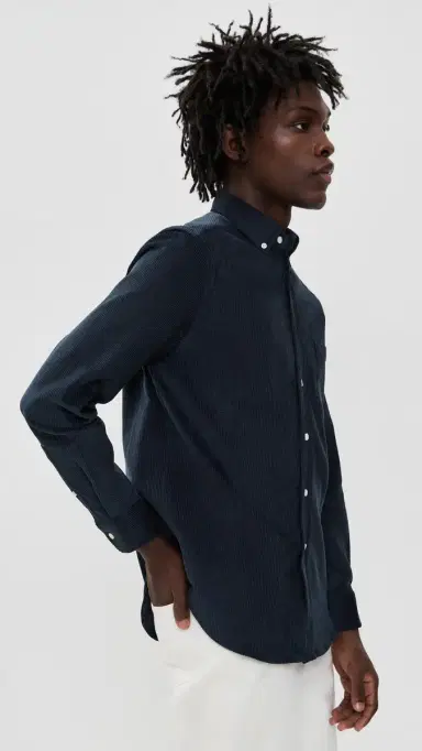 Portuguese Flannel Lobo 2.0 Corduroy Button Down Shirt | Thumbnail 4 Portuguese Flannel Lobo 2.0 Corduroy Button Down Shirt | Thumbnail 4