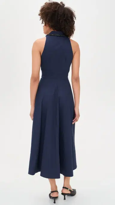 Saloni The Jessica Dress True Navy | Thumbnail 3