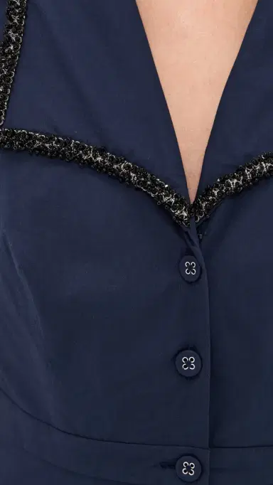 Saloni The Jessica Dress True Navy | Thumbnail 6