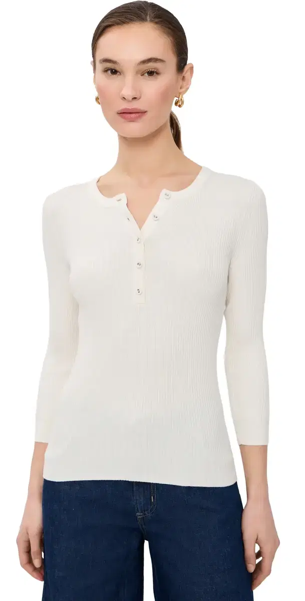 3/4 leeve Henley