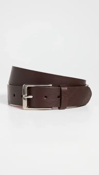 Shinola Lightning Bolt Keeper Leather Belt Deep Brown 36 | Thumbnail 2