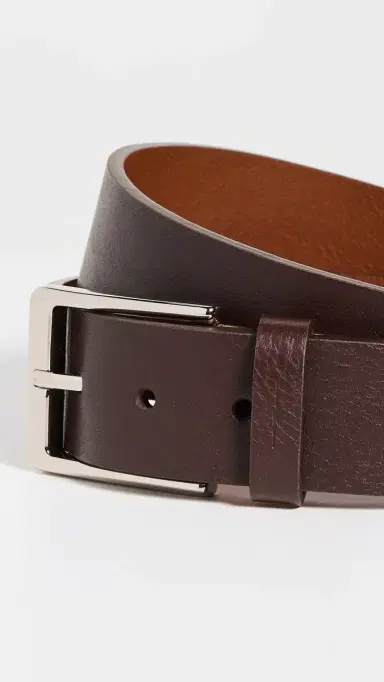 Shinola Lightning Bolt Keeper Leather Belt Deep Brown 36 | Thumbnail 4