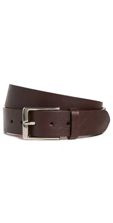 Shinola Lightning Bolt Keeper Leather Belt Deep Brown 36 | Thumbnail 1