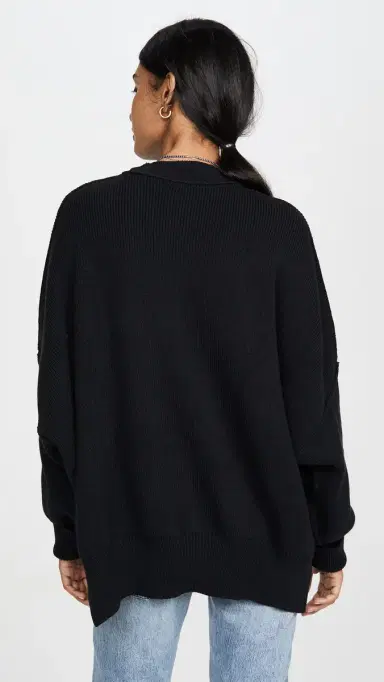 Free People Easy Street Tunic Sweater Black | Thumbnail 3