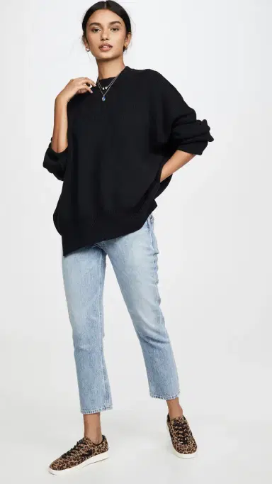 Free People Easy Street Tunic Sweater Black | Thumbnail 5