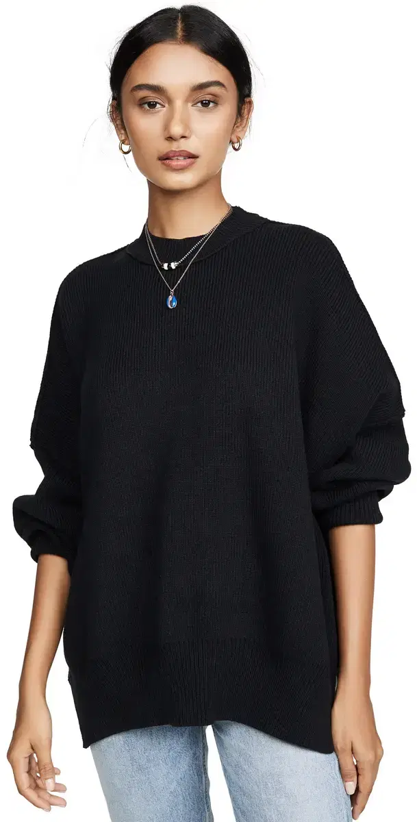 Easy Street Tunic Sweater Black