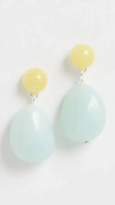 Madewell Semi-Precious Double Drop Earrings Amazonite Multi One Size | Thumbnail 2 Madewell Semi-Precious Double Drop Earrings Amazonite Multi One Size | Thumbnail 2