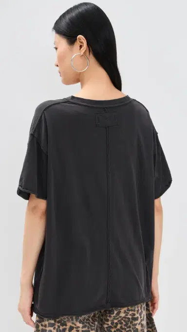 Free People Nina V Tee Black | Thumbnail 3