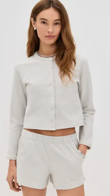 Alex Mill Coco Sport Cardigan Heather Grey | Thumbnail 2 Alex Mill Coco Sport Cardigan Heather Grey | Thumbnail 2