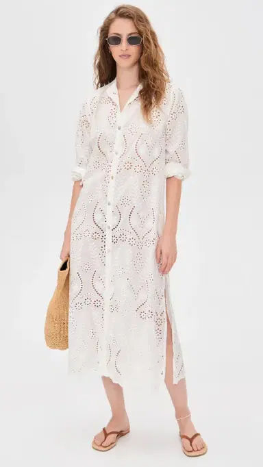Natalie Martin Collection MB Dress Athena Embroidery Salt S | Thumbnail 5