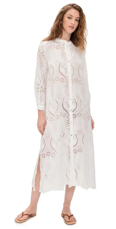 Natalie Martin Collection MB Dress Athena Embroidery Salt S | Thumbnail 1