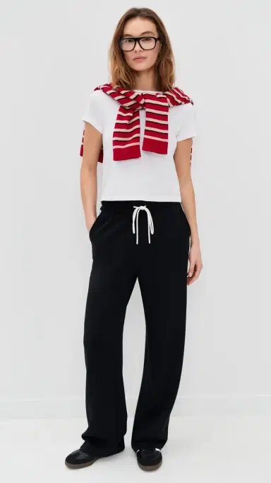 perfectwhitetee isa Recycled Cotton Slim Crew Tee White | Thumbnail 5