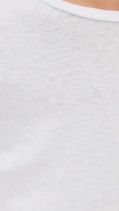 perfectwhitetee isa Recycled Cotton Slim Crew Tee White | Thumbnail 6